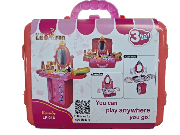 Kids Beauty Set — Portable Vanity & Pretend Play Makeup Suitcase