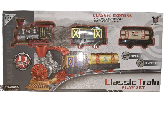 Classic Express Toy Train Set with Tracks & Working Light