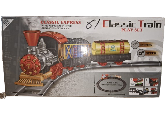 Classic Express Toy Train Set with Tracks & Working Light
