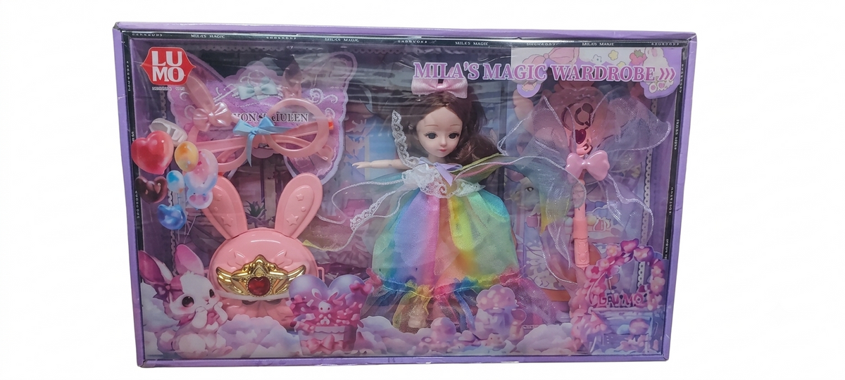 LUMO Mila’s Magic Wardrobe Princess Doll Set with Accessories