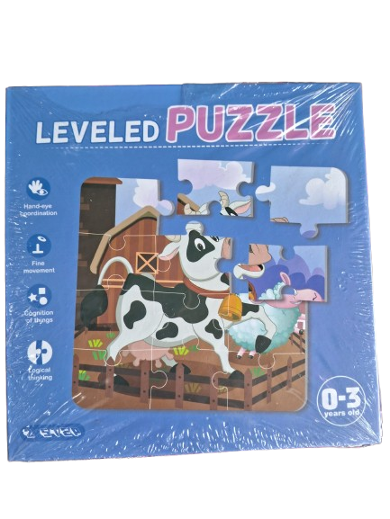 🧩 Leveled Jigsaw Puzzle Set - Farm Animal