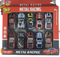 10-in-1 Metal Racing Die-Cast Pull-Back Toy Car Set