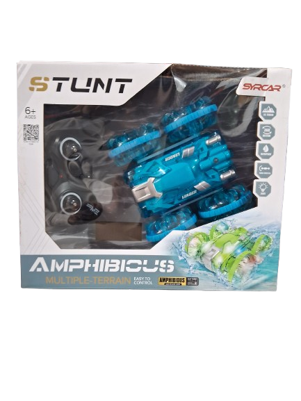 Waterproof Remote Control Stunt Car with LED Lights (Land &amp; Water)