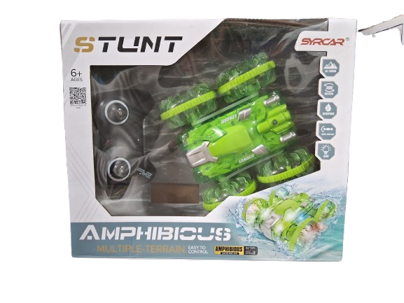 Waterproof Remote Control Stunt Car with LED Lights (Land &amp; Water)