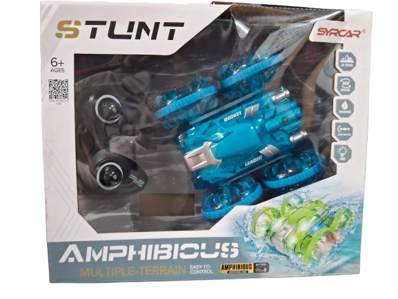 Waterproof Remote Control Stunt Car with LED Lights (Land &amp; Water)
