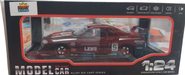 🏎️ 1:24 Nissan Skyline GT-R (R34) LBWK Liberty Walk Die-Cast Model Car