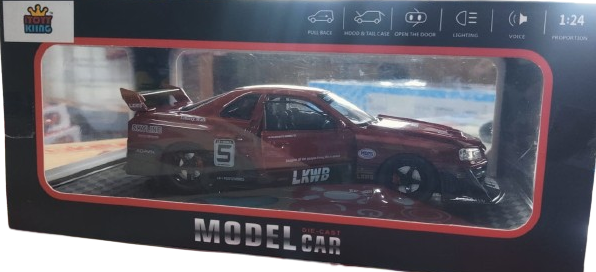 🏎️ 1:24 Nissan Skyline GT-R (R34) LBWK Liberty Walk Die-Cast Model Car