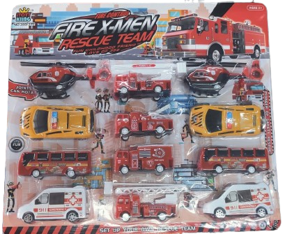 Fire X-Men Rescue Team Die-Cast Vehicle Playset
