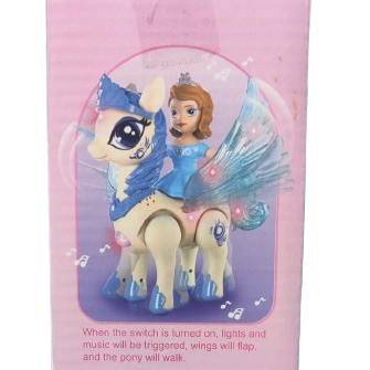 🦄 Musical Walking Princess Dream Pegasus Toy with Flapping Wings & Lights