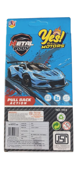 Yes! Metal Racing Cars Set (Pack of 4) – Pull Back Action Vehicles